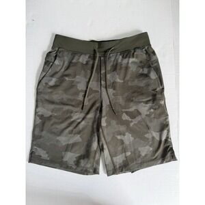 Lululemon T.H.E. Short 9" Linerless Mens Medium Green Camo Athletic Athleisure